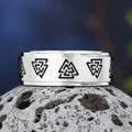 Pierścionek w stylu wikingów Valknut męski