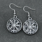Kolczyki wiszące Kompas Vegvisir Wiking