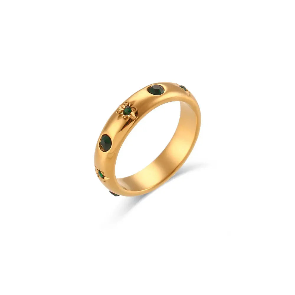 Pierścionek stylowy z perłami i cyrkoniami 3