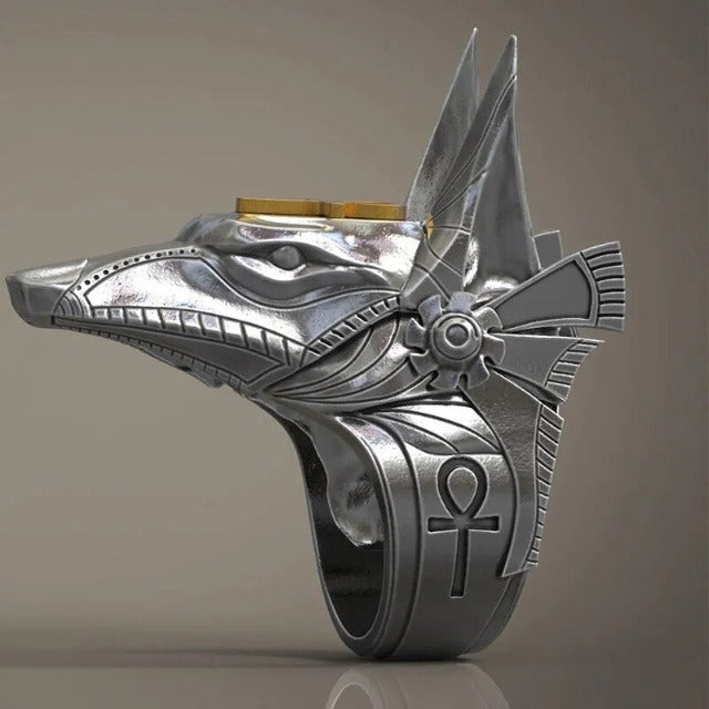 Pierścionek Starożytny Egipt Anubis