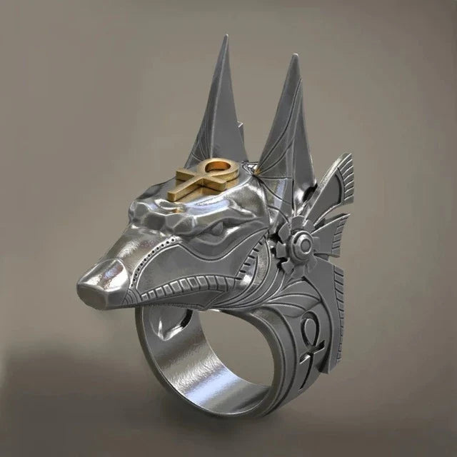 Pierścionek Starożytny Egipt Anubis