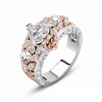 Pierścionek gotycki damski różowe złoto