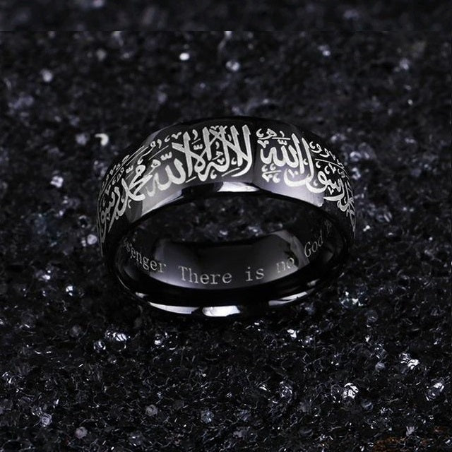 Pierścionek Islam Męski / Damski Czarny
