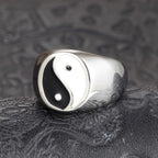 Pierścionek Yin Yang Srebro