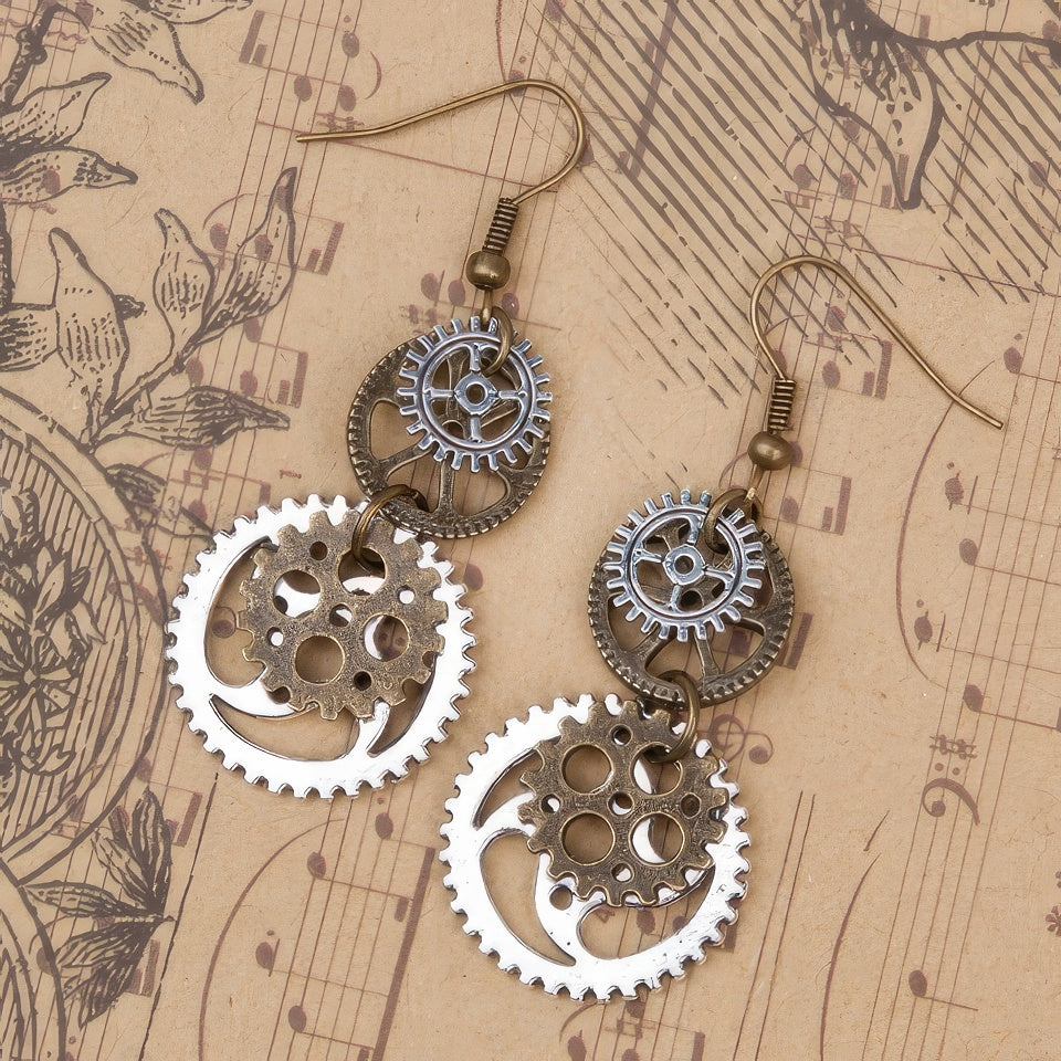 Biżuteria Kolczyki Steampunk 