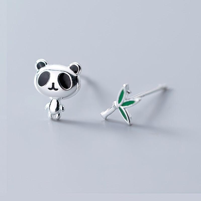 Kolczyk Panda ze Srebra 