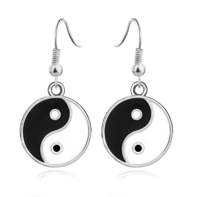 Kolczyk Yin Yang srebrny