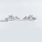 Kolczyki Gwiazdy Piercing srebrne