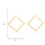 Geometryczne kolczyki złote 