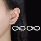 Kolczyki Nieskończoność z Cyrkoniami