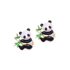 Kolczyki Panda Bambus