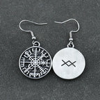 Kolczyki wiszące Kompas Vegvisir Wiking