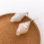 Kolczyki wiszące z masy perłowej muszla ślimaka