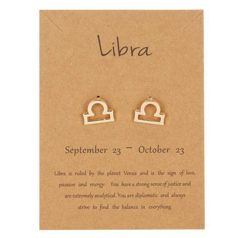 Kolczyki Znak Zodiaku 12 Konstelacji Waga