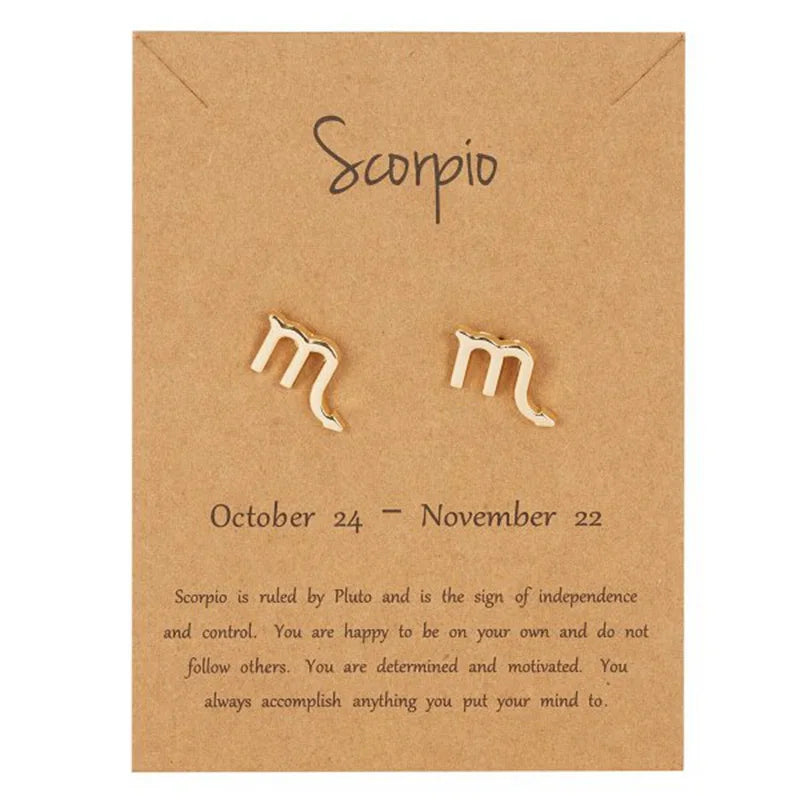 Kolczyki Znak Zodiaku 12 Konstelacji Skorpion