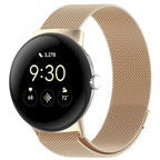 Bransoletka ze stali Milan Magnetyczna Smartwatch Google Pixel Watch 1 & 2 szampańska