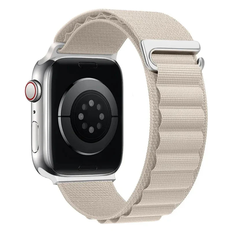 Bransoletka Apple Watch z zapięciem sportowym beżowa