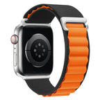 Bransoletka Apple Watch z zapięciem sportowym czarno-pomarańczowa
