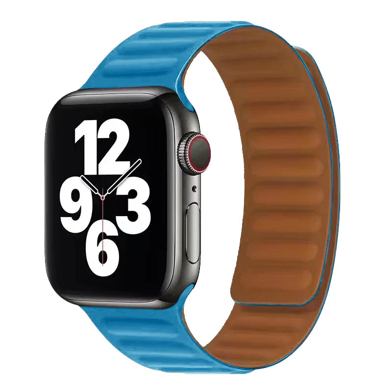 Bransoletka Apple Watch z magnetycznym zapięciem cyjan