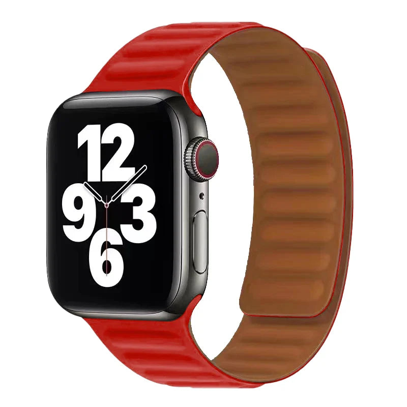 Bransoletka Apple Watch z magnetycznym zapięciem czerwona
