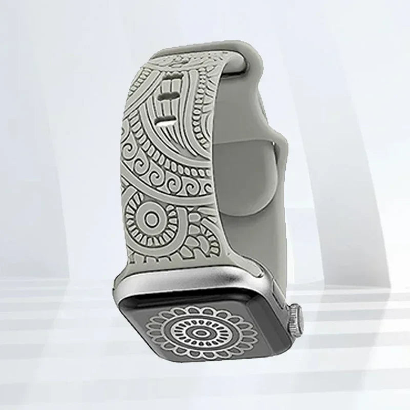 Bransoletka Apple Watch z szarymi wzorami