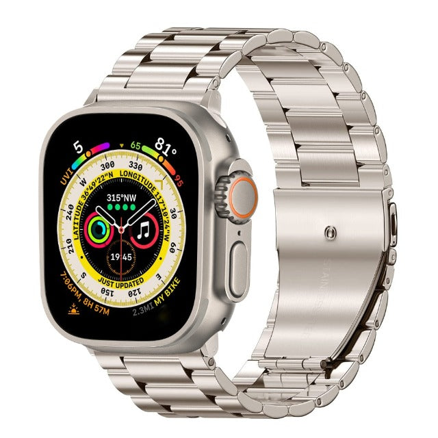 Bransoletka Apple Watch ze stali nierdzewnej w kolorze kości słoniowej