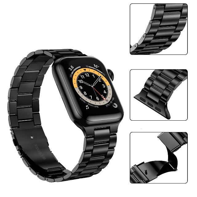 Bransoletka Apple Watch ze stali nierdzewnej w kolorze czarnym
