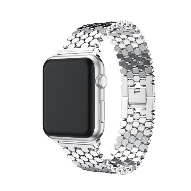 Luksusowa srebrna bransoletka Apple Watch