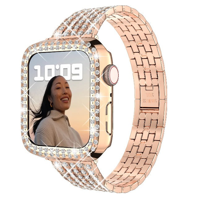 Bransoletka Apple Watch Diament dla Kobiet różowe złoto