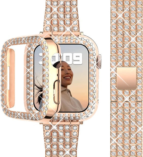 Bransoletka Apple Watch Diament dla Kobiet różowe złoto