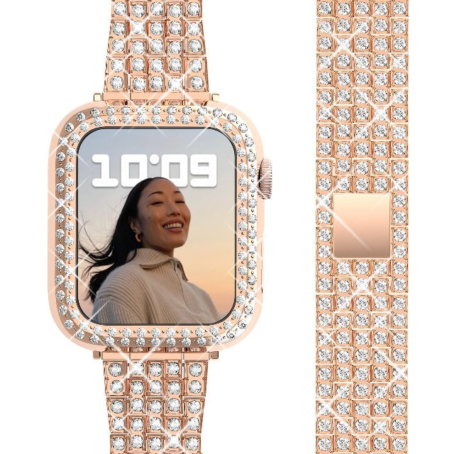 Bransoletka Apple Watch Diament dla Kobiet różowe złoto