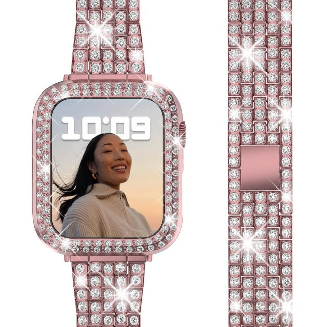 Bransoletka Apple Watch Diament dla Kobiet różowa