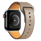 Bransoletka Apple Watch ze skóry w kolorze białym écru
