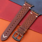 Pasek do Apple Watch z prawdziwej skóry brązowy i czarny