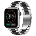 Bransoletka Apple Watch ze srebrnego i czarnego metalu