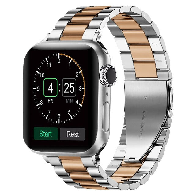 Bransoletka Apple Watch ze srebrnego i różowego złota