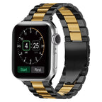 Bransoletka Apple Watch z czarnego i złotego metalu