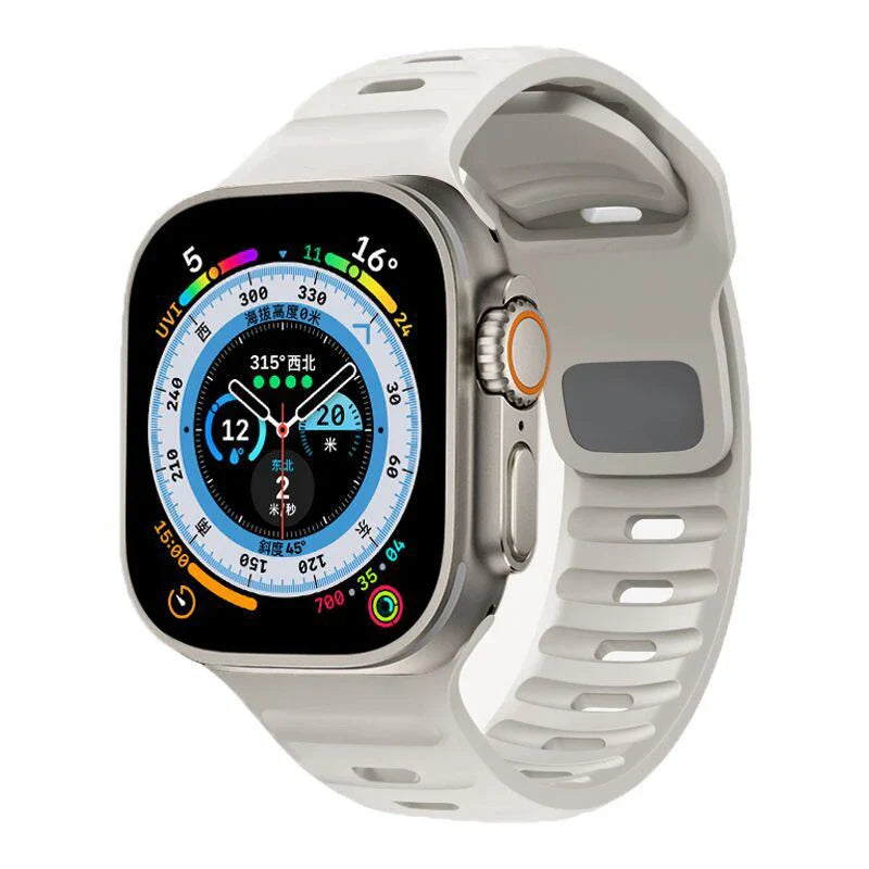 Bransoletka Apple Watch z chirurgicznego silikonu beżowa