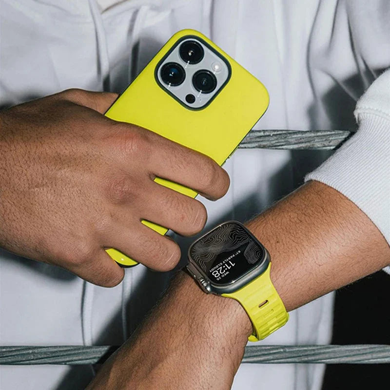 Bransoletka Apple Watch z chirurgicznego silikonu żółta