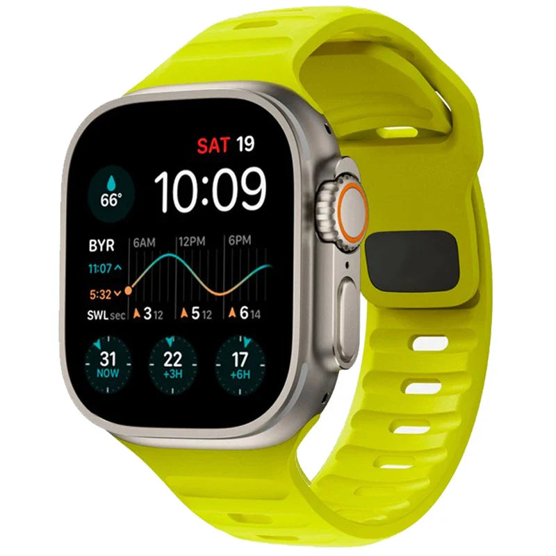 Bransoletka Apple Watch z chirurgicznego silikonu żółta