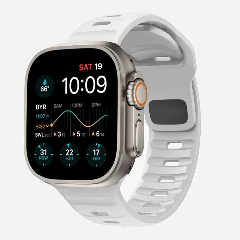 Bransoletka Apple Watch z chirurgicznego silikonu biała