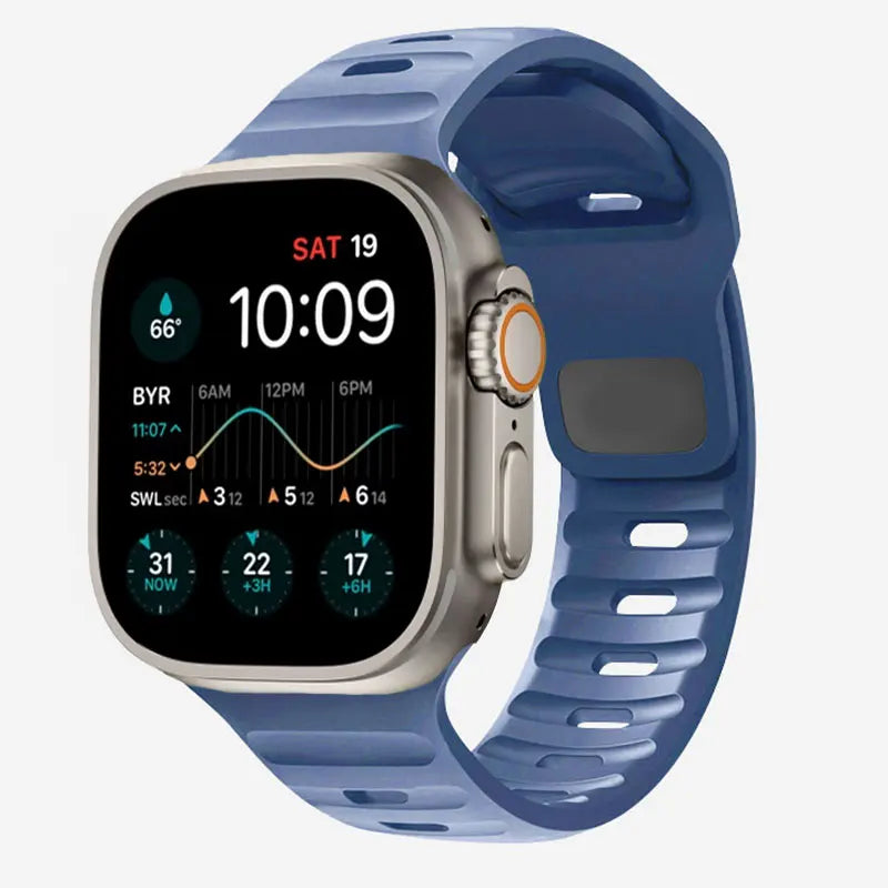Bransoletka Apple Watch z chirurgicznego silikonu niebieska