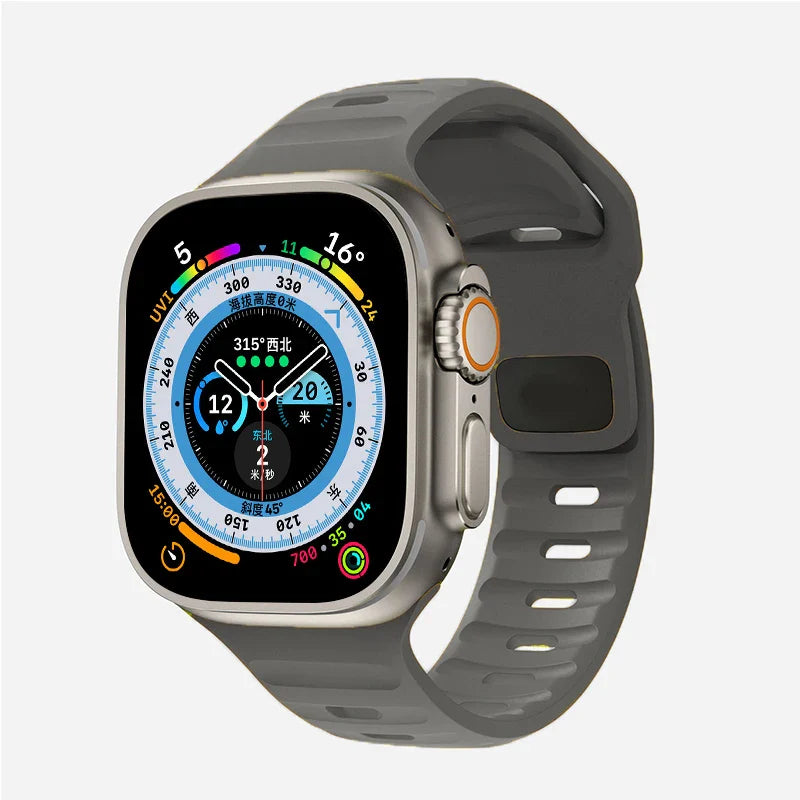 Bransoletka Apple Watch z chirurgicznego silikonu szara