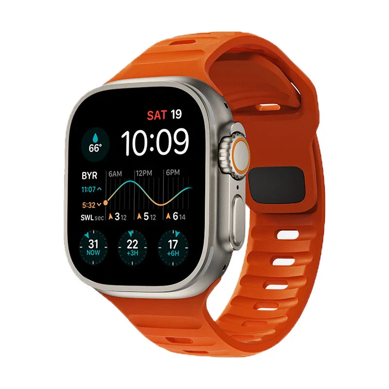 Bransoletka Apple Watch z chirurgicznego silikonu pomarańczowa