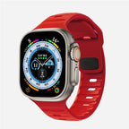 Bransoletka Apple Watch z chirurgicznego silikonu czerwona