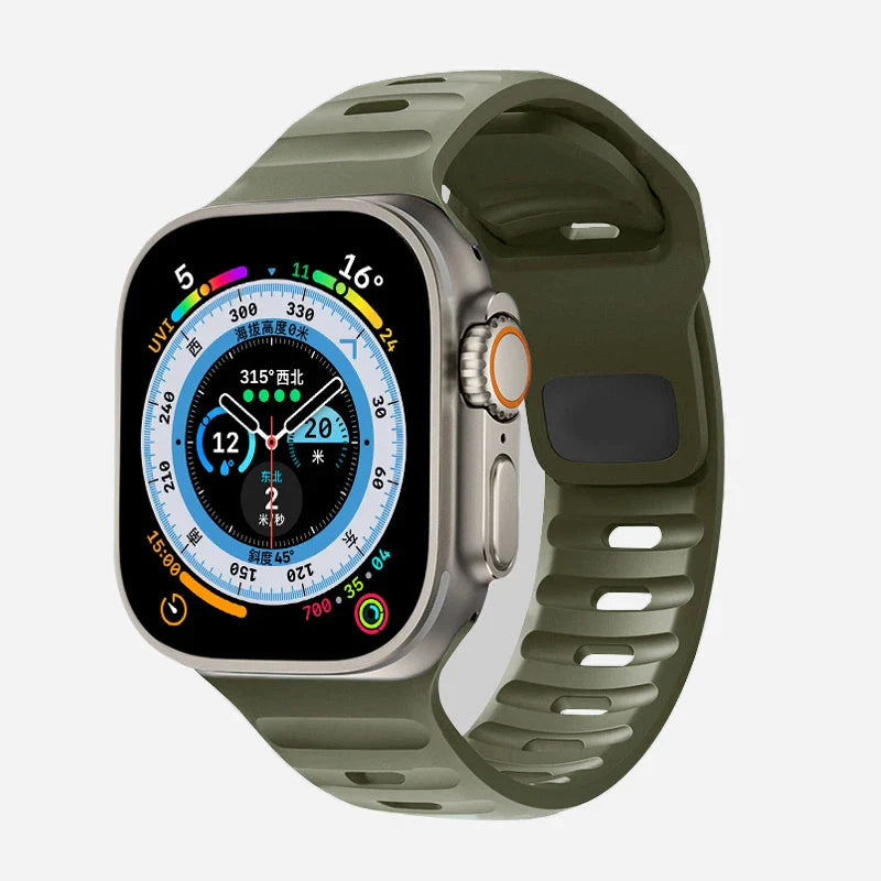 Bransoletka Apple Watch z chirurgicznego silikonu zielona
