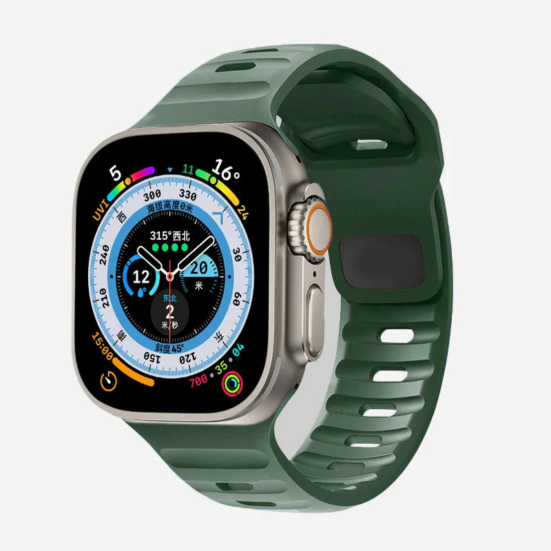 Bransoletka Apple Watch z chirurgicznego silikonu zielona
