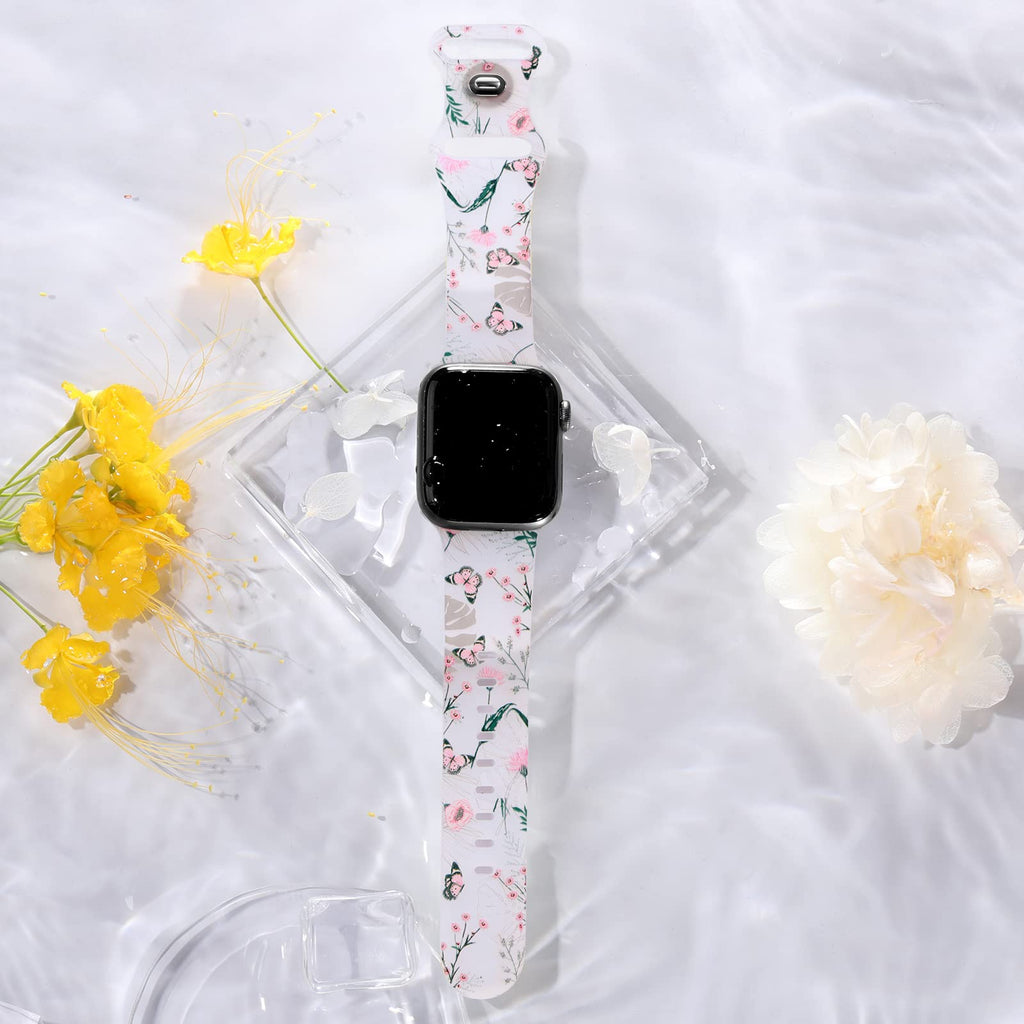 Bransoletka Apple Watch damska w kwiatowy wzór