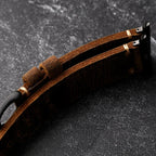Bransoletka Apple Watch męska z grubą czarną skórą