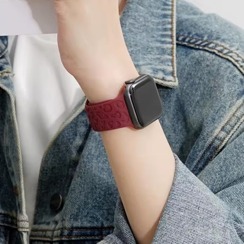 Pasek Apple Watch we wzór lamparta